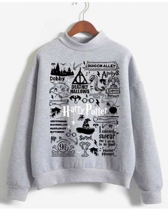 GREY HARRY POTTER SWEATSHIRT FOR womens - DENIMS - Hoodies & Sweatshirts - 