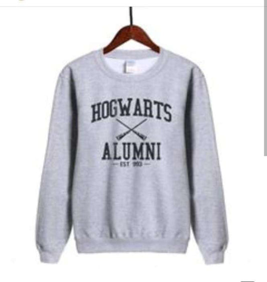 grey hogwarts alumni sweatshirt for women export quality - DENIMS - Hoodies & Sweatshirts - 