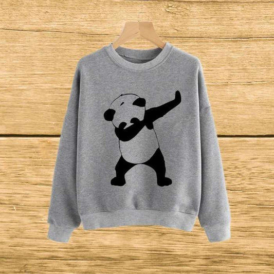 Grey panda dab sweat shirt For and Women - DENIMS - Hoodies & Sweatshirts - 