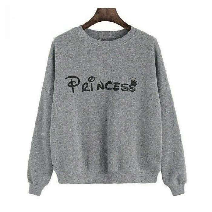 grey princess sweatshirt for women export quality - DENIMS - Hoodies & Sweatshirts - 