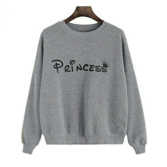 grey princess sweatshirt for women export quality - DENIMS - Hoodies & Sweatshirts - 