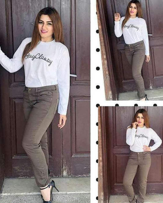 GREY STAY CLASSY SWEATSHIRT FOR womens - DENIMS - Hoodies & Sweatshirts - 