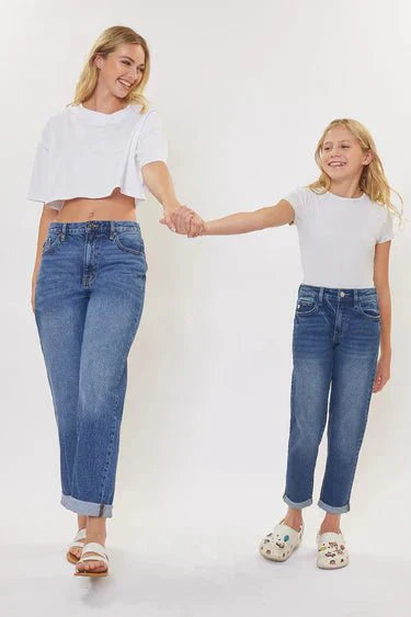 Halo Mid Rise Mother Daughter Duo Jeans - DENIMS - Girls Jeans - 