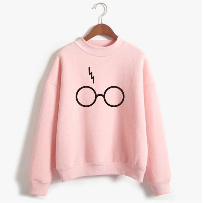 Harry Potter Baby Pink Printed Sweatshirt For women - DENIMS - Hoodies & Sweatshirts - 