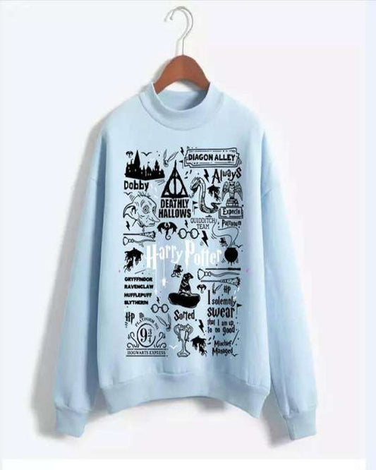 Harry Potter Printed Sweat Shirt For womens 812 - DENIMS - Hoodies & Sweatshirts - 