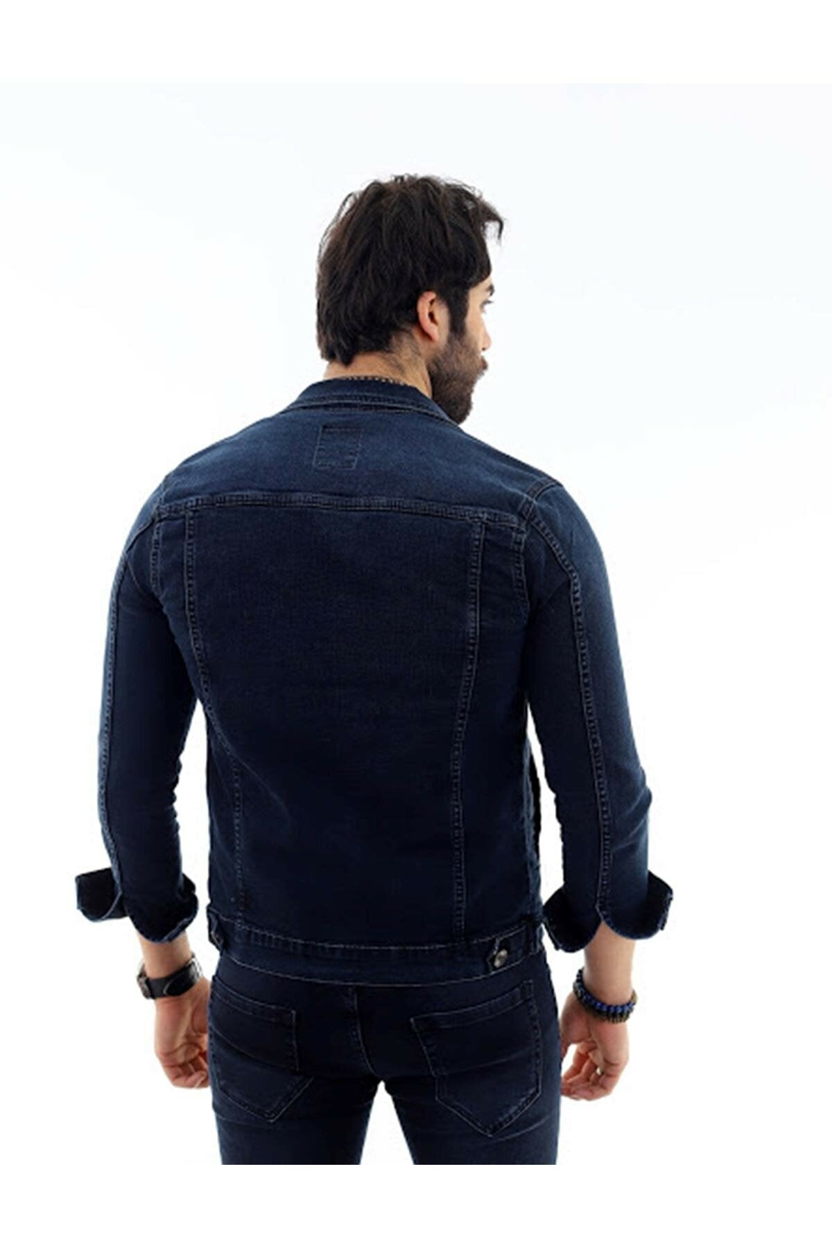 HB Mens Denim Jacket Stretchable Fine Lycra - DENIMS - Denim Jacket - 
