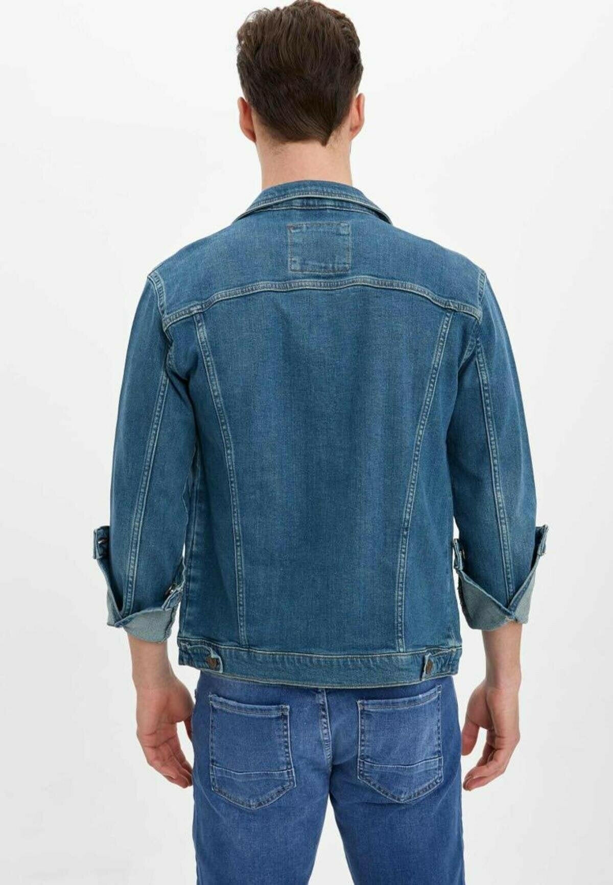 HB Mens Denim Jacket Stretchable Fine Lycra - DENIMS - Denim Jacket - 