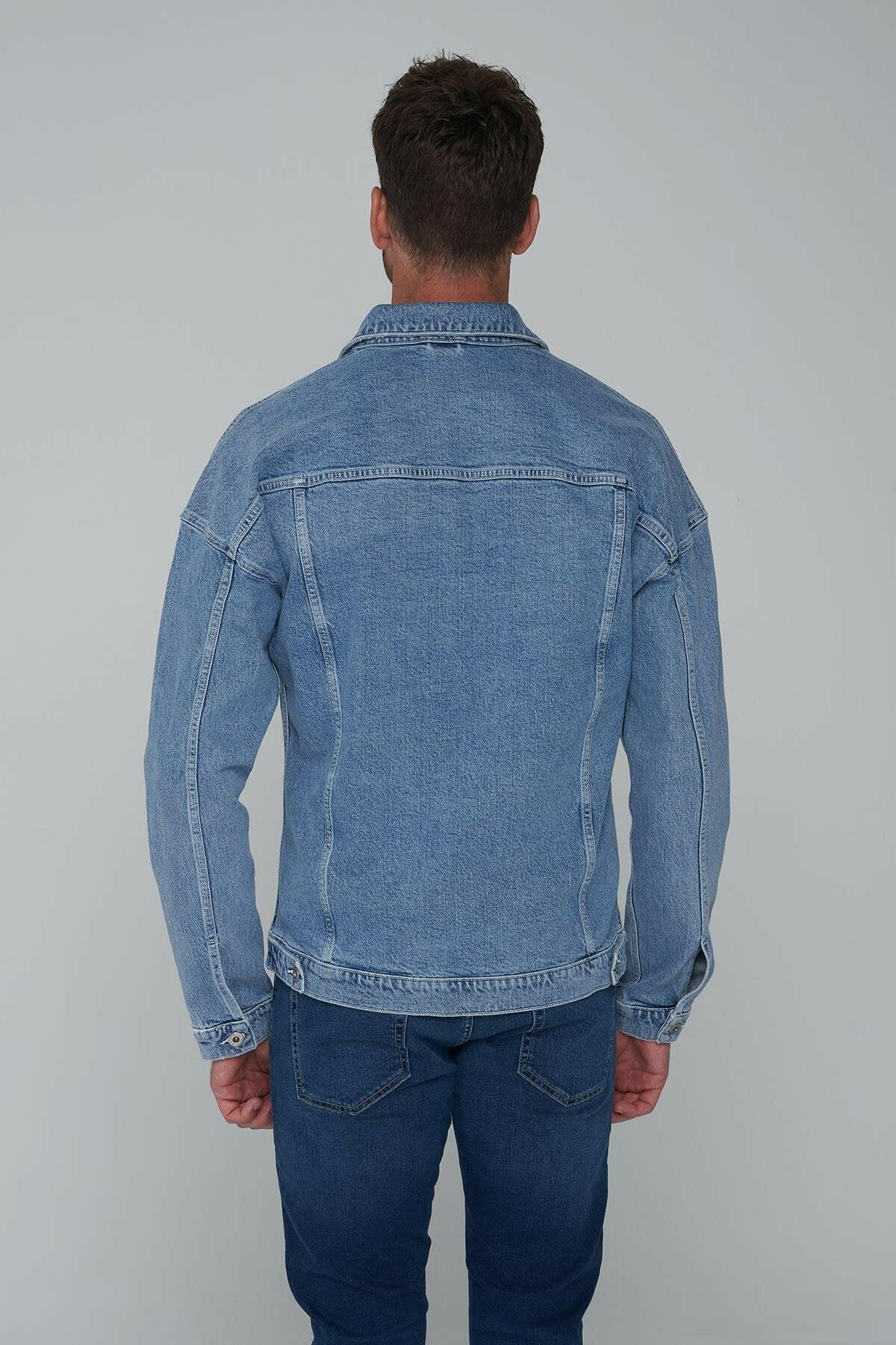 HB Mens Denim Jacket Stretchable Fine Lycra - DENIMS - Denim Jacket - 