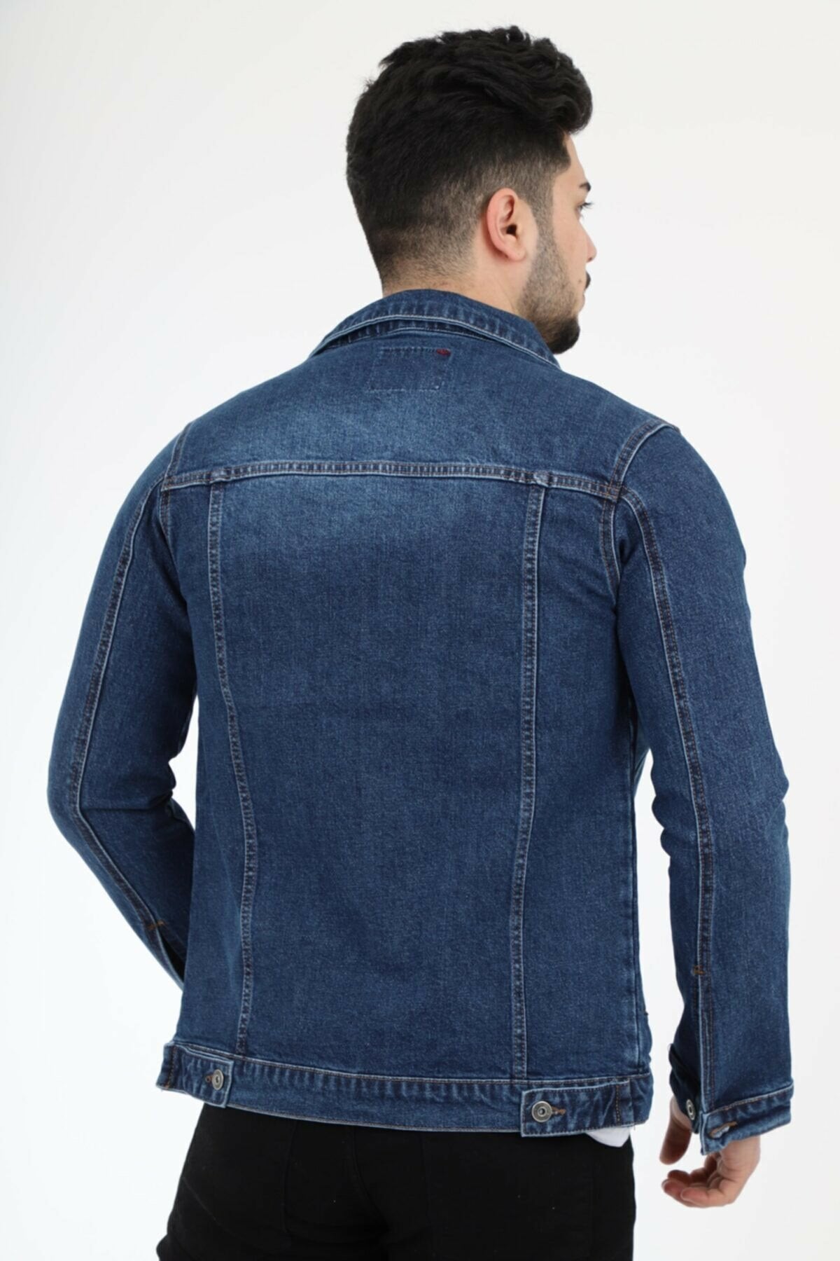 HB Mens Denim Jacket Stretchable Fine Lycra - DENIMS - Denim Jacket - 