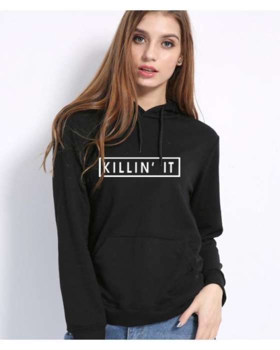 Hoddie Balck Kill In It - DENIMS - Hoodies & Sweatshirts - 