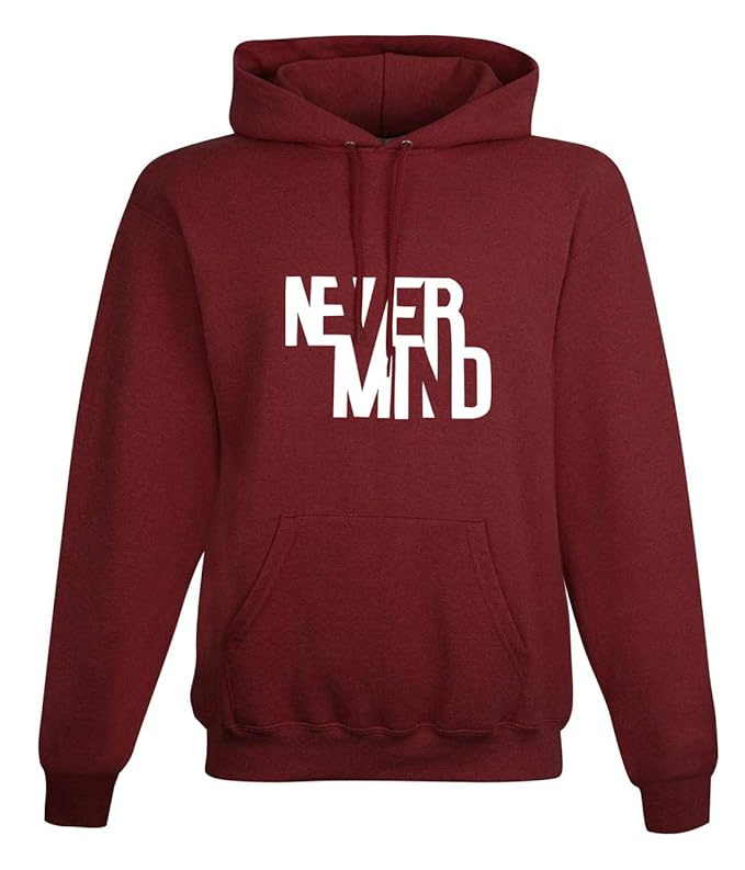 Hooded Neck Never Mind Printed Winter Full Sleeves Hoodie for Men - DENIMS - Hoodie & Sweatshirt - 