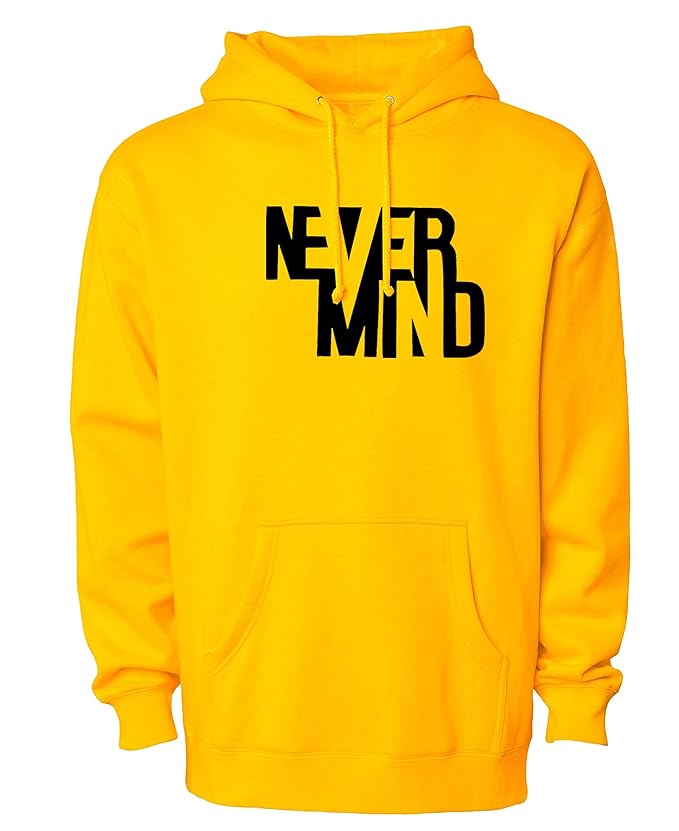 Hooded Neck Never Mind Printed Winter Full Sleeves Hoodie for Men - DENIMS - Hoodie & Sweatshirt - 