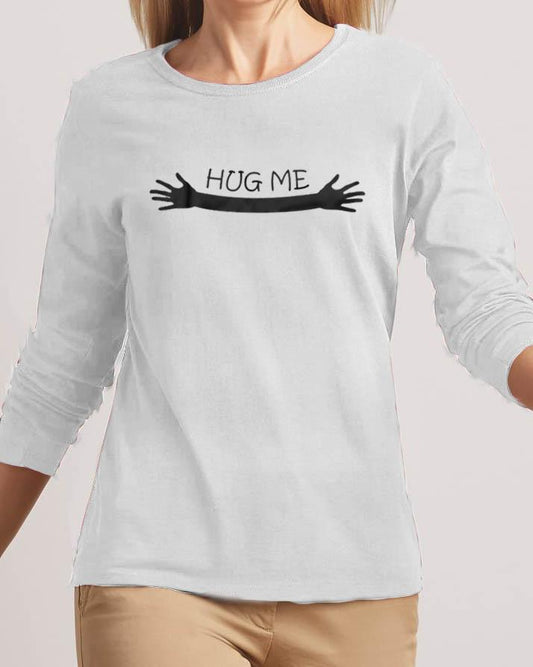 Hug Me New Fashion White High Graphic Excellent Quality T - shirt - DENIMS - Tops & T - Shirts - 