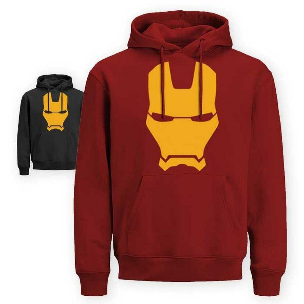 Iron Man Printed Fleece Full Sleeves Pull Over Hoodie - DENIMS - Hoodie & Sweatshirt - 
