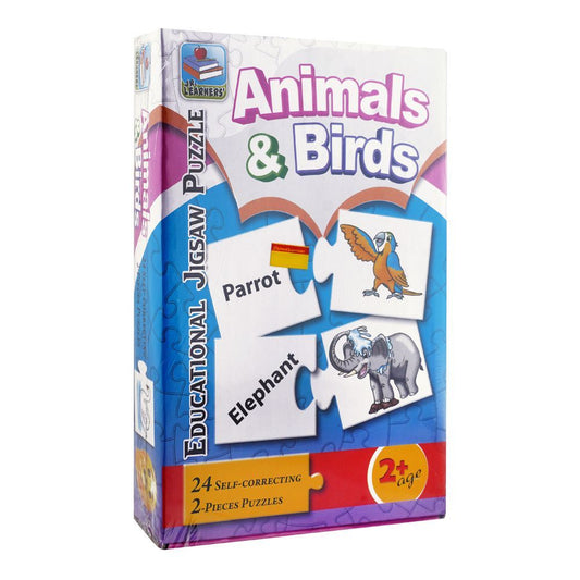 Jr. Learners Educational Jigsaw Puzzle, For 2+ Years, Animals & Birds - DENIMS - Educational Toys - 