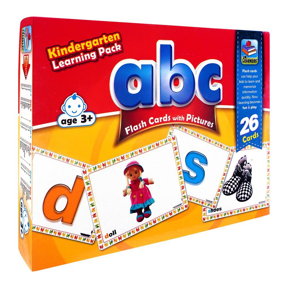 Jr. Learners Flash Card With Pictures Large Abc, For 3+ Years - DENIMS - Educational Toys - 