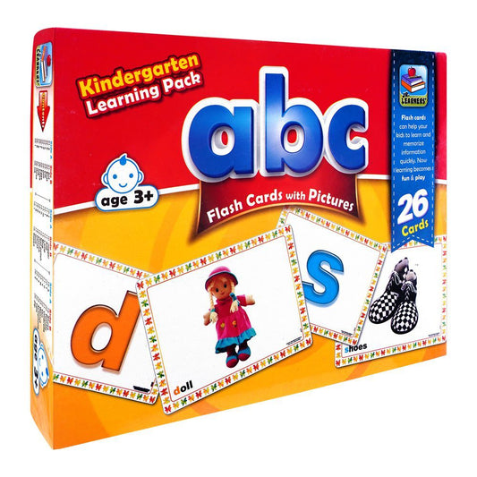 Jr. Learners Flash Card With Pictures Large Abc, For 3+ Years - DENIMS - Educational Toys - 