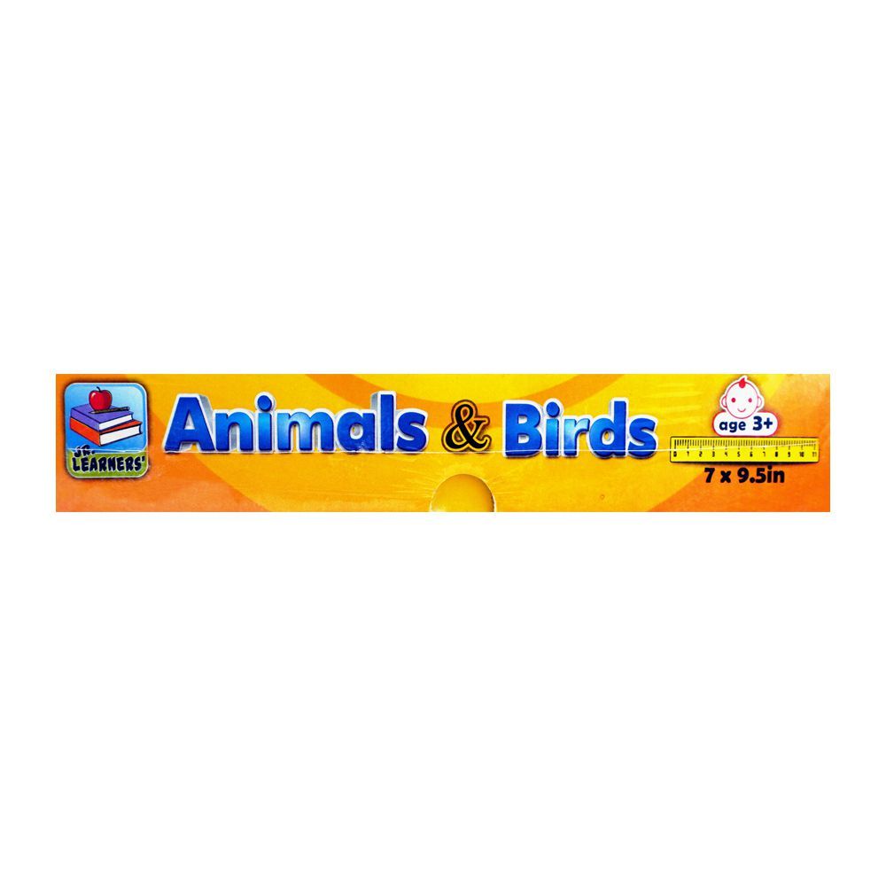 Jr. Learners Flash Card With Pictures Large Animals & Birds, For 3+ Years - DENIMS - Educational Toys - 