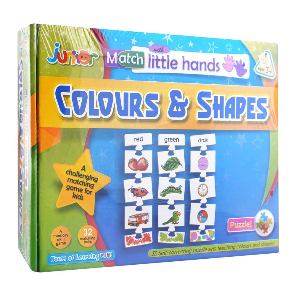 Junior Match With Little Hands, For 3+ Years, Colours & Shapes - DENIMS - Educational Toys - 