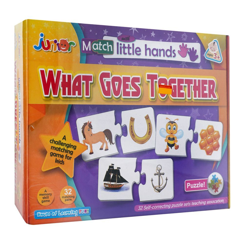 Junior Match With Little Hands, For 3+ Years, What Goes Together - DENIMS - Educational Toys - 