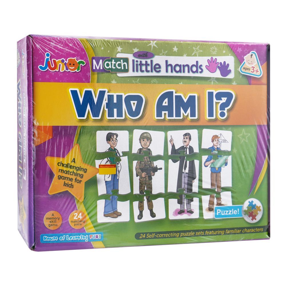 Junior Match With Little Hands, For 3+ Years, Who Am I - DENIMS - Educational Toys - 