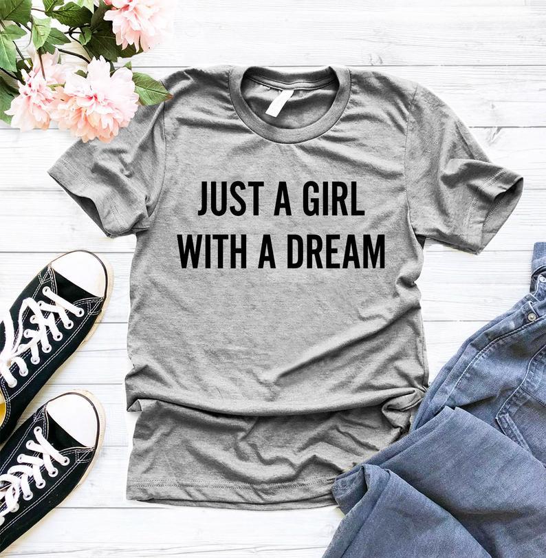 Just A Girl With A Dream - Woman tshirt - DENIMS - Tops & T - Shirts - 