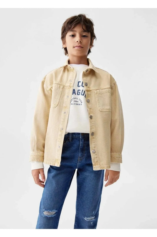Kids Decorative Ripped Dad Jean - DENIMS - Boys Jeans - 