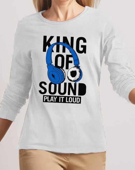 King Of Sound New Fashion White High Graphic Excellent Quality T - shirt - DENIMS - Tops & T - Shirts - 
