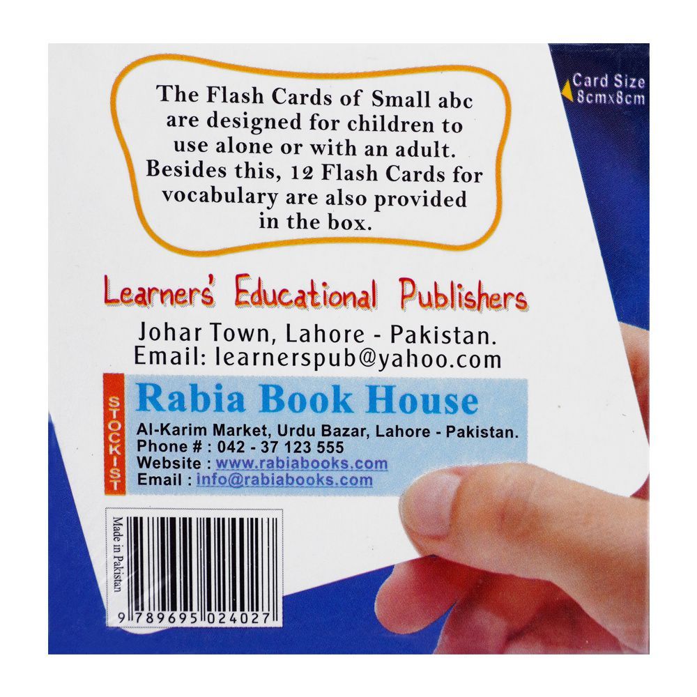 Learners Flash Card Small Abc For Kids - DENIMS - Educational Toys - 