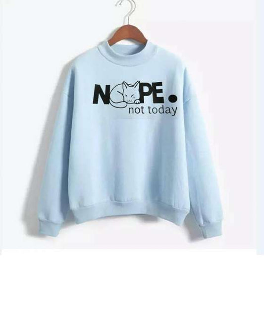 LIGHT BLUE NOPE NOT TODAY SWEATSHIRT FOR womens - DENIMS - Hoodies & Sweatshirts - 