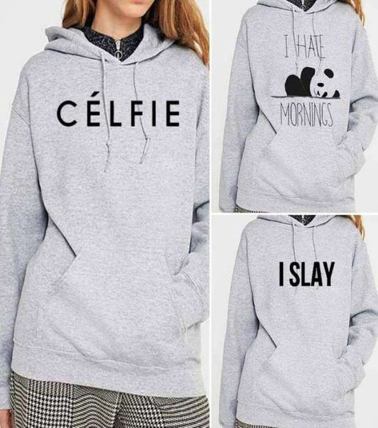 Light Grey Printed Pack of 3 Hoodies - DENIMS - Hoodies & Sweatshirts - 