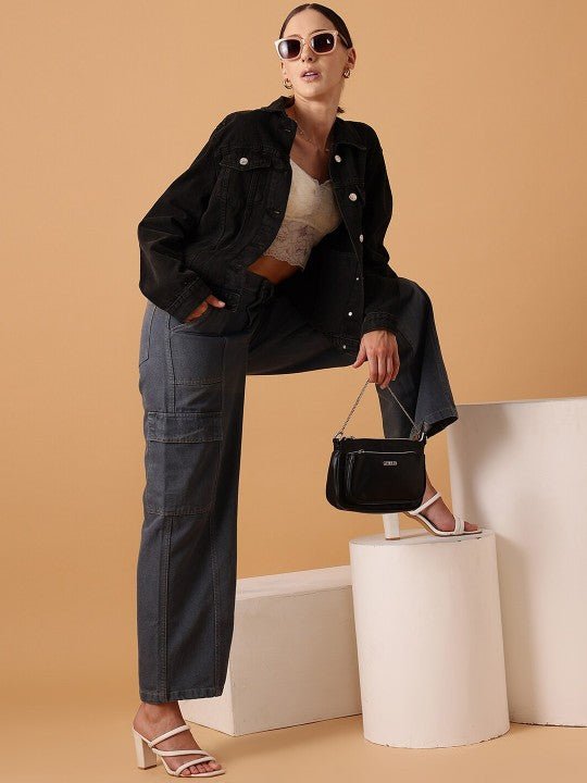 Lightweight Pure Cotton Crop Denim Jacket - DENIMS - Denim Jackets - 