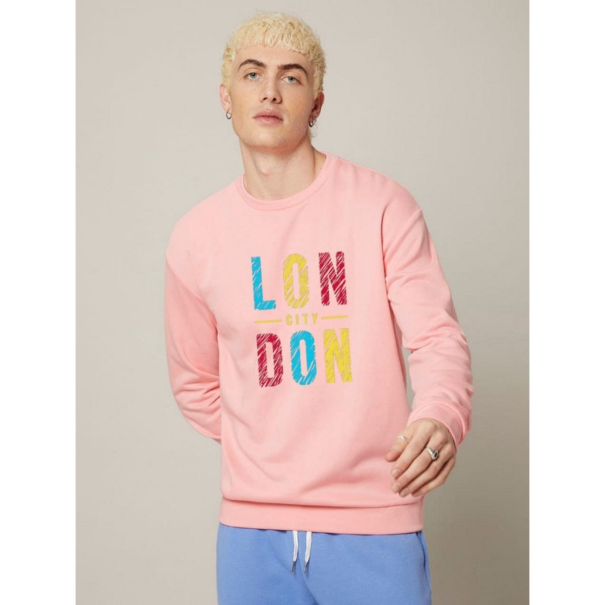 London City Printed Fleece Full Sleeves Pull Over Hoodie For Men & Women - DENIMS - Hoodie & Sweatshirt - 