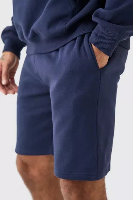 LOOSE FIT BLUE JERSEY SHORT - DENIMS - Shorts - 