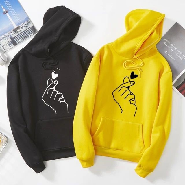 Love Charm Stylish Fleece Full Sleeves Pull Over Hoodie For Women - DENIMS - Hoodies & Sweatshirts - 