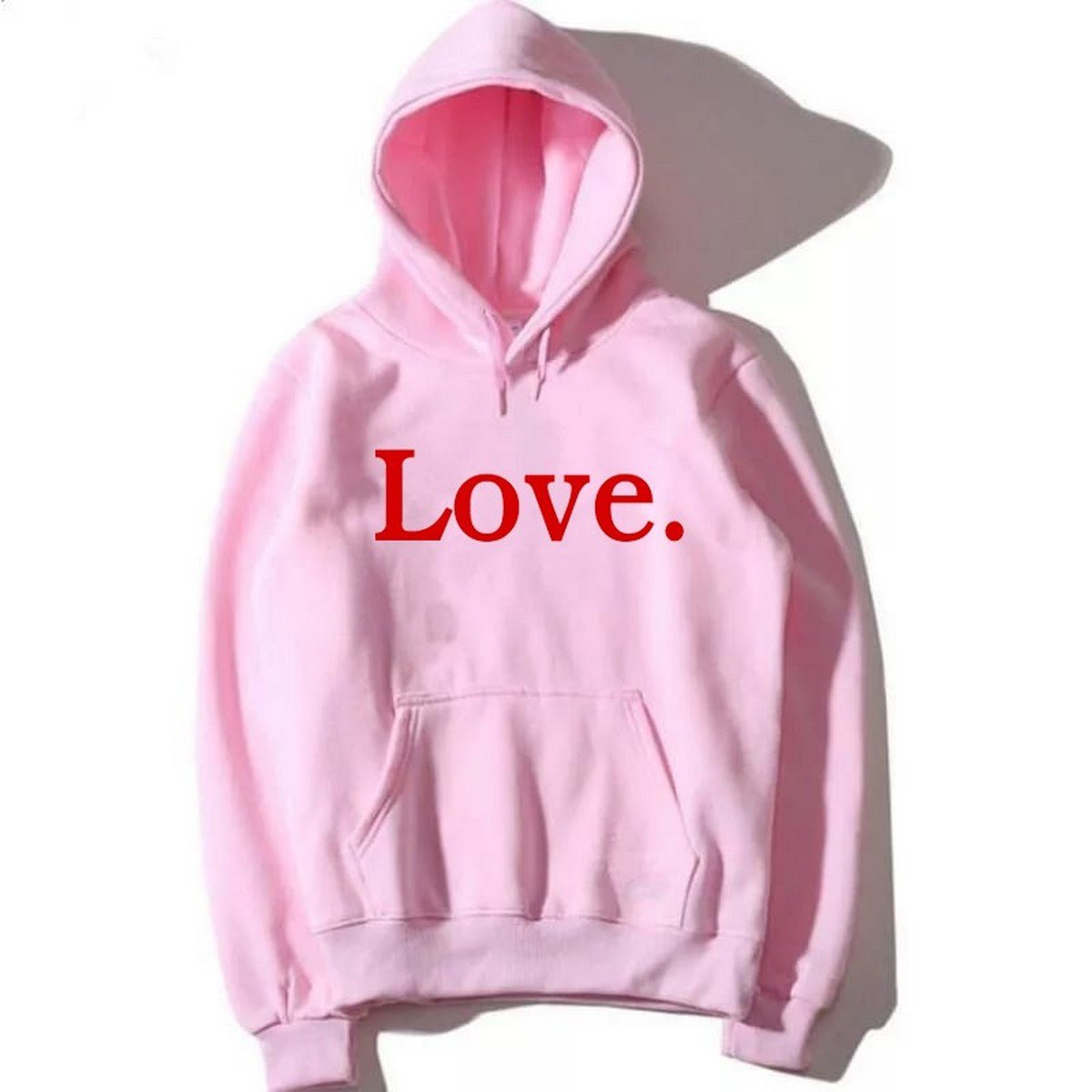 Love Printed Fleece Full Sleeves Pull Over Hoodie For Women - DENIMS - Hoodies & Sweatshirts - 