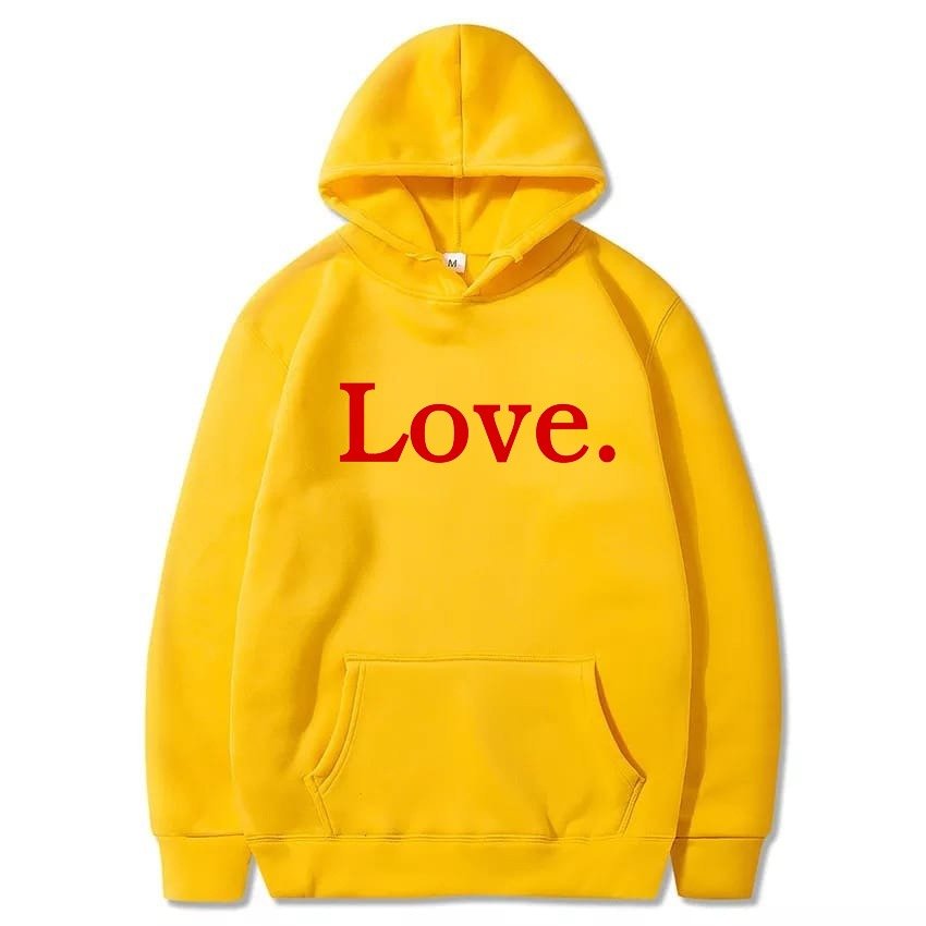 Love Printed Fleece Full Sleeves Pull Over Hoodie For Women - DENIMS - Hoodies & Sweatshirts - 