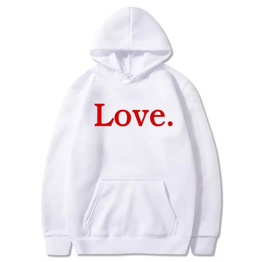 Love Printed Fleece Full Sleeves Pull Over Hoodie For Women - DENIMS - Hoodies & Sweatshirts - 