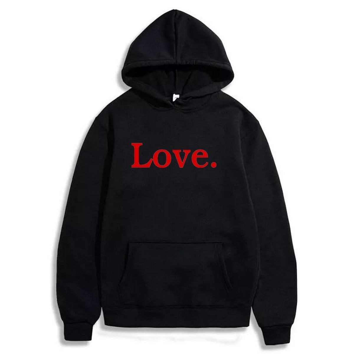 Love Printed Fleece Full Sleeves Pull Over Hoodie For Women - DENIMS - Hoodies & Sweatshirts - 