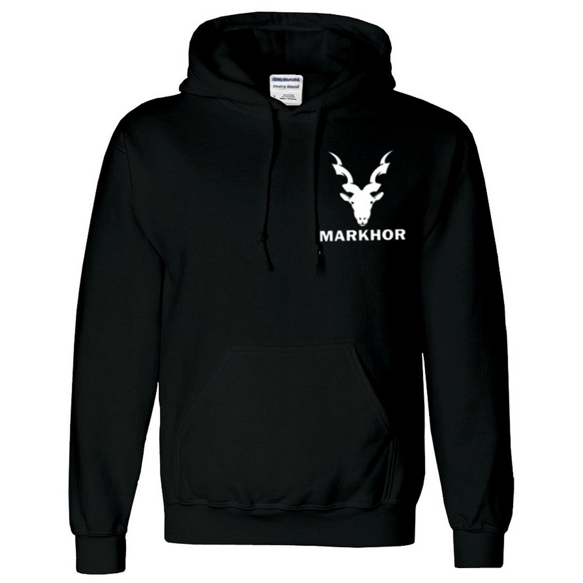 MARKHOR Hoodie Black Cotton Printed Hoody Upper Hoodie Pocket Design All Color Available For Mens - DENIMS - Hoodie & Sweatshirt - 