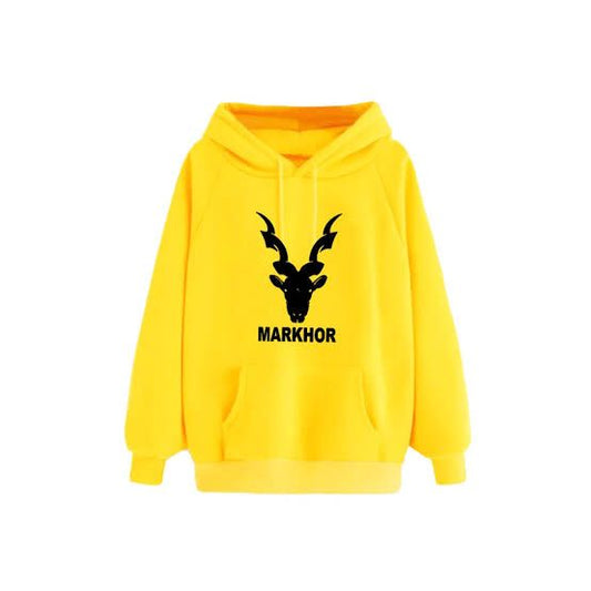 Markhor Printed Fleece Full Sleeves Pull Over Hoodie For Women - DENIMS - Hoodie & Sweatshirt - 