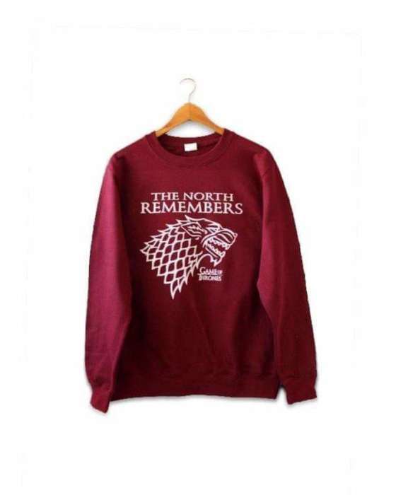 Maroon Games Of Thrones Printed Sweat Shirt For womens - DENIMS - Hoodies & Sweatshirts - 