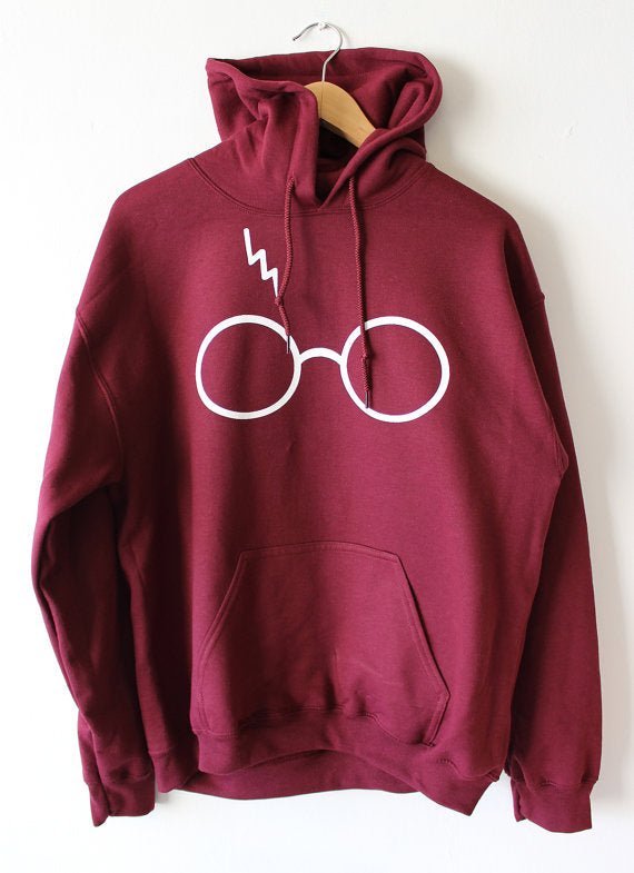 Maroon Harry Potter Printed Fleece Hoodie - DENIMS - Hoodie & Sweatshirt - 
