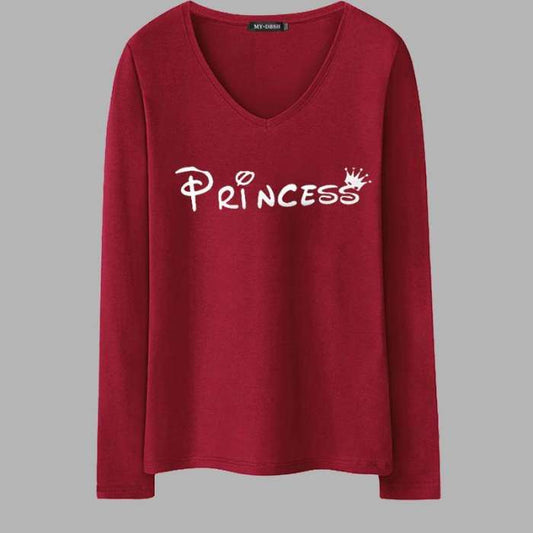 MAROON LADIES PRINTED T SHIRT - DENIMS - Hoodies & Sweatshirts - 