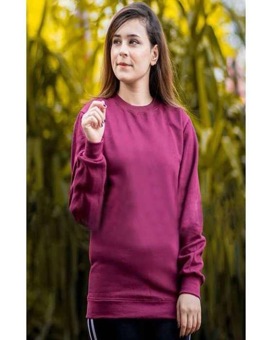 Maroon Sweat Shirt For womens - DENIMS - Hoodies & Sweatshirts - 