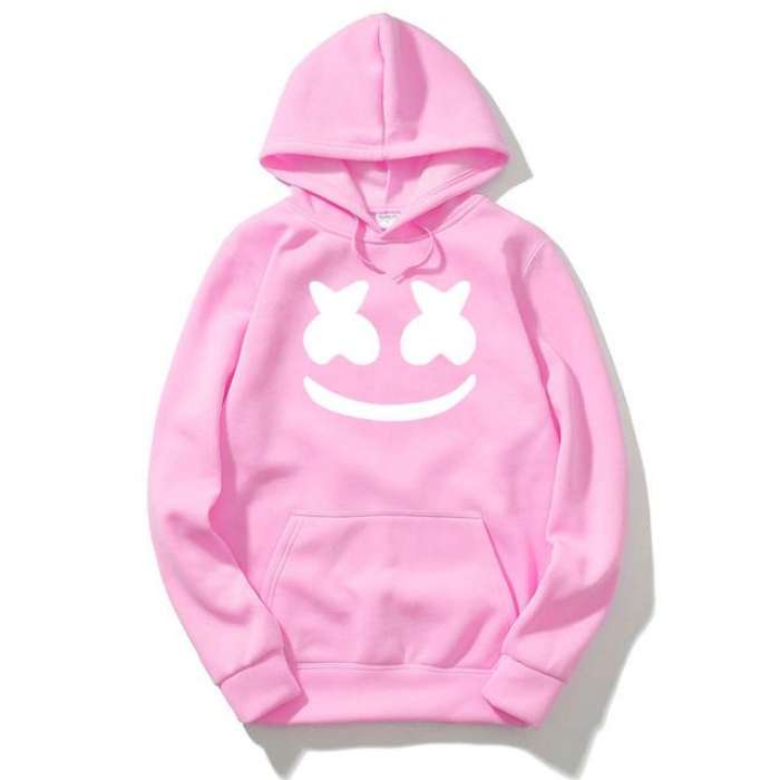Marshmello 100% Fleece Round necked womens printed Hoodie - DENIMS - Hoodies & Sweatshirts - 