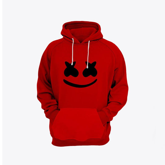 Marshmellow Printed Fleece Full Sleeves Pull Over Hoodie For Men And Women - DENIMS - Hoodies & Sweatshirts - 