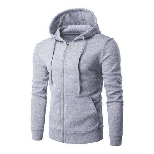 Men Women Stylish Long Sleeve Hooded Hoodies Casual Zipper Fleece Sweatshirts - DENIMS - Hoodies & Sweatshirts - 