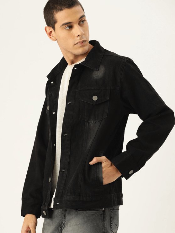 Mens Denim Jacket Black - DENIMS - Denim Jacket - 