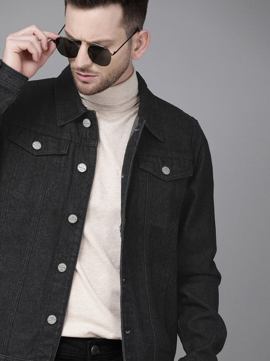 Mens Denim Jacket Black - DENIMS - Denim Jacket - 